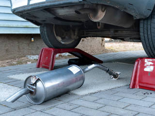 New OEM muffler ready to go in