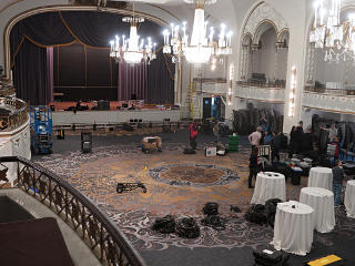 Ballroom again, this time with our stuff in it