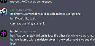 'Joe' on yag comments on from-each-server volume, does it matter