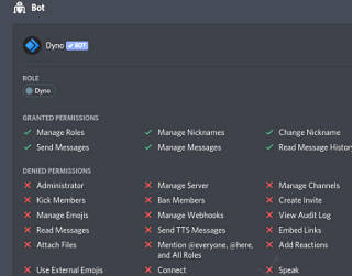 limiting bot roles
