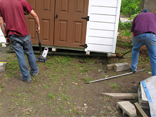 Pipe underneath for easier sliding