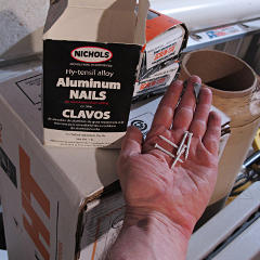Aluminum nails for aluminum coil stock
