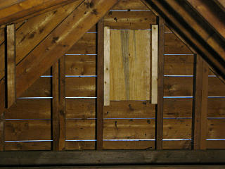 West gable vent framed in