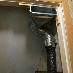 Stairway HRV duct, as built