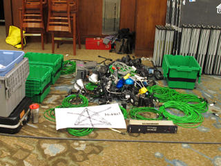 Tangled pile of gear