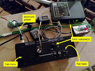 Intercom based rig for MC in-ear monitor