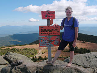 On the summit, with well-worked feet