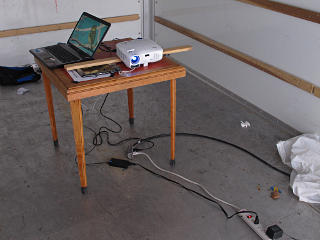 Typical projector setup