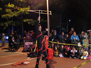 Juggler with crutch act