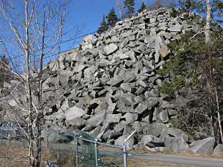 quarry rock dump, Tenants Harbor