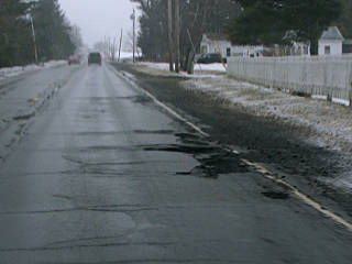 bad potholes on US 2