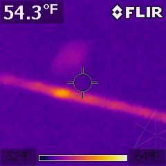 Infrared of fault region heating up