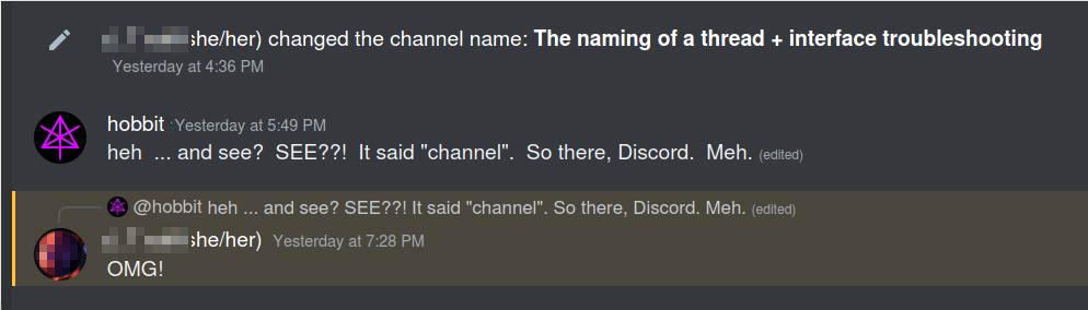 Discord calls it a channel regardless