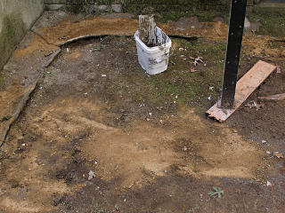 Backfilling concrete-muck areas