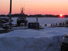 Cold sunset at Woods Hole